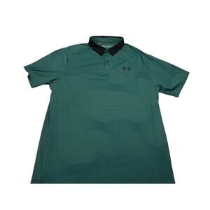 Under Armour HeatGear golf polo green wave size‎ medium excellent condition